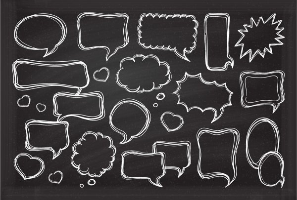 Рамка мелом на доске