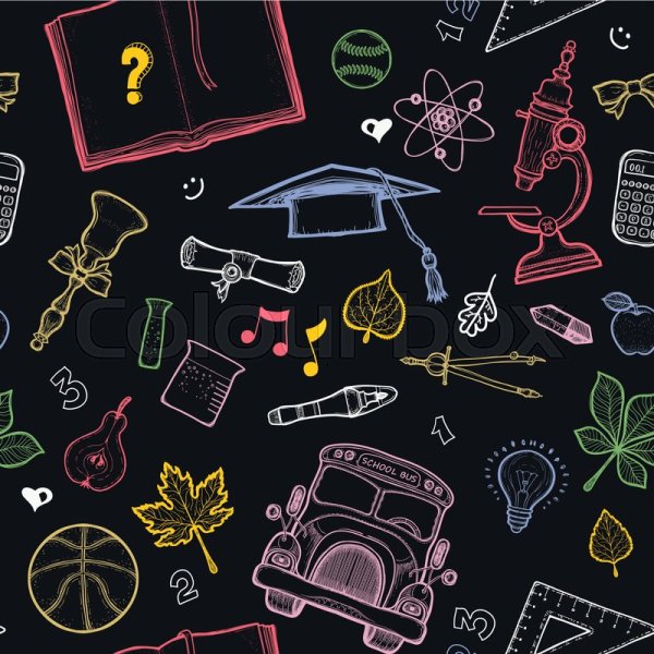 Паттерн Школьная доска с надписями