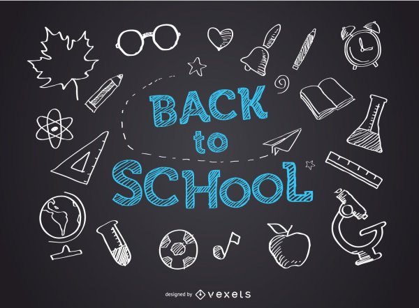 Back to School надпись мелом