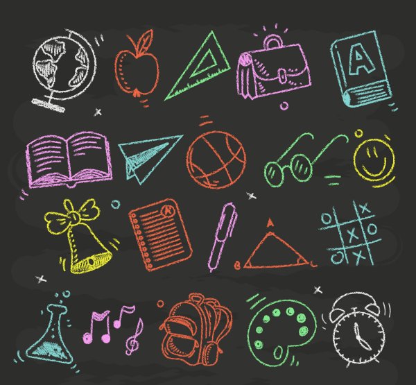 Школьная доска с мелом