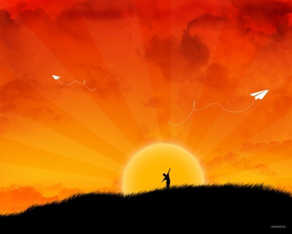 Оранжевое солнце