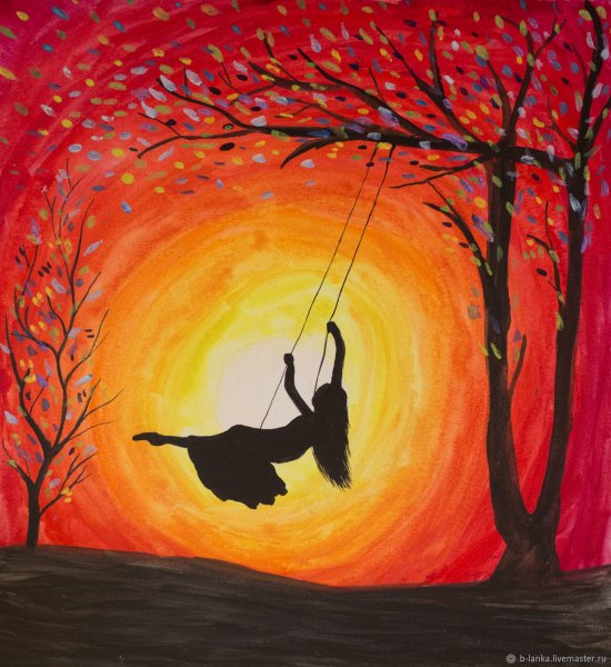 Силуэтная живопись для детей