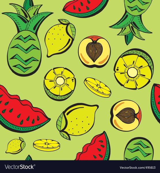 Орнамент фрукты