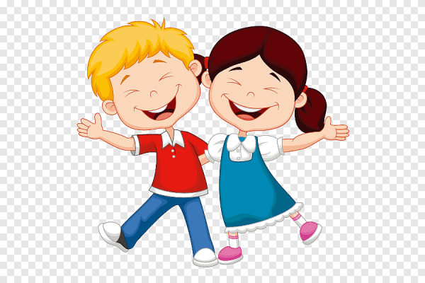 Мальчик и девочка смеются