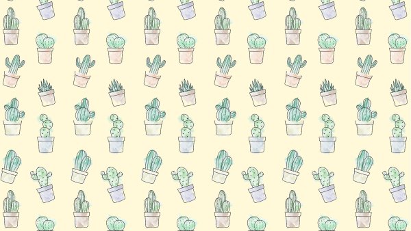 Бумага для скрапбукинга с кактусами