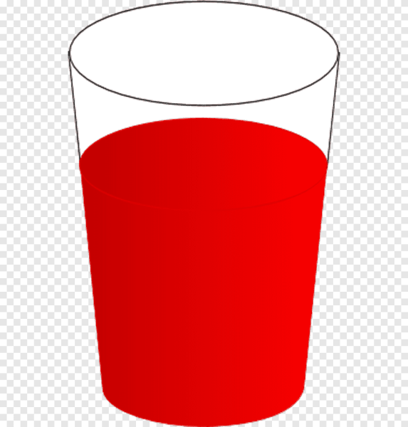 Стакан с красной водой