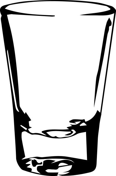 Черно белый стакан