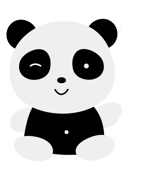 Морда панды на белом фоне