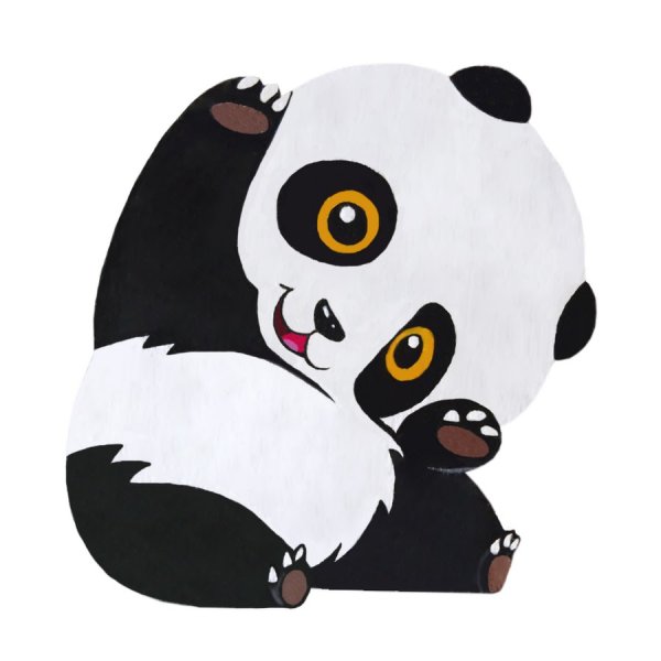 Панда на белом фоне