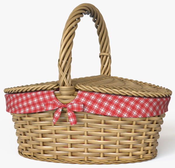 Корзина на белом фоне