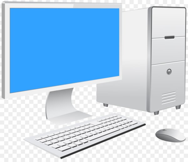 Компьютер на белом фоне