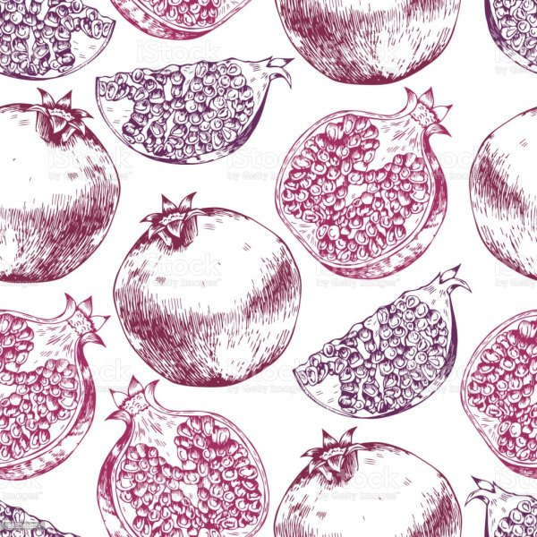 Фон гранат принт