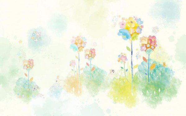 Детские Акварельные фоны