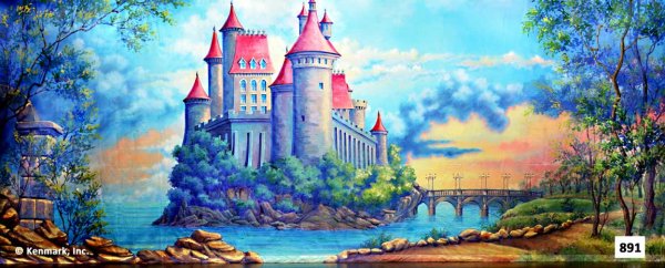 Сказочный замок голубой