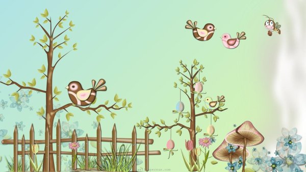 Птичка на дереве