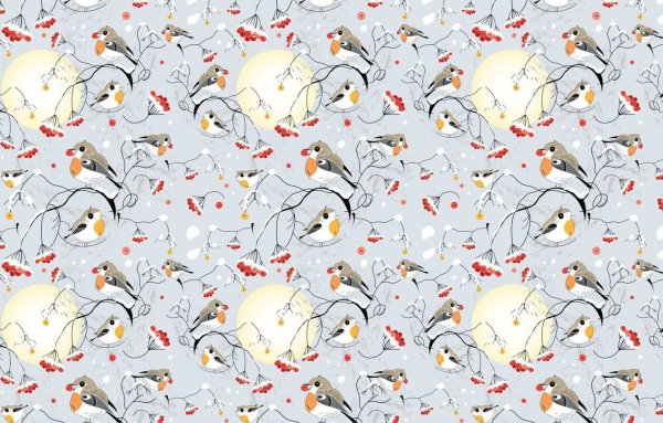 Снегири паттерн