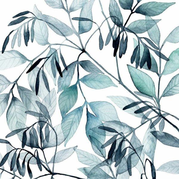 Растительные паттерны акварель