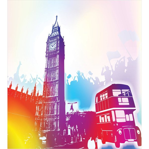 Лондон на белом фоне