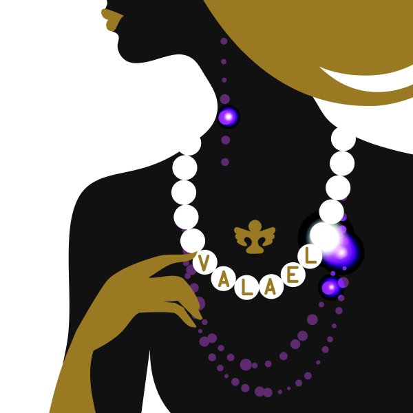 Силуэт девушки с украшениями