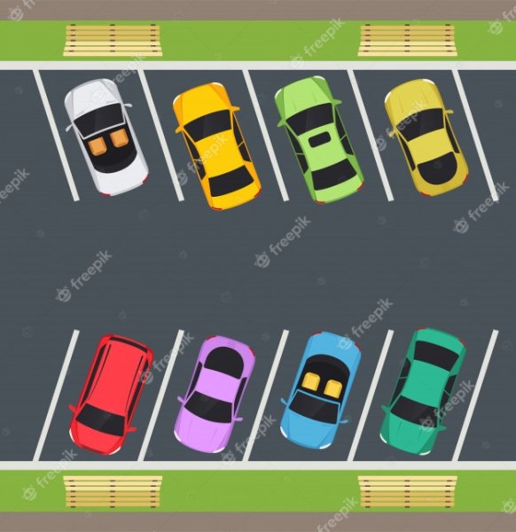 Парковка сверху вектор