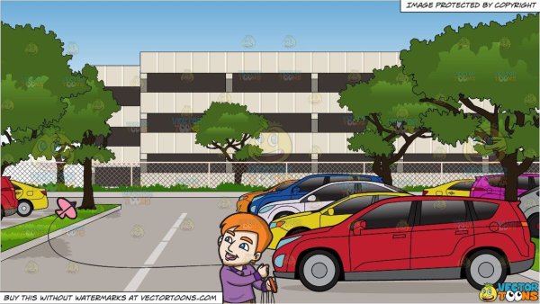 Мультяшная парковка без машин