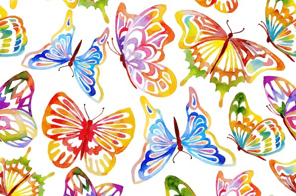 Бесшовный фон бабочки