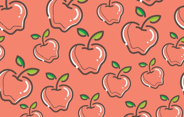 Фоновый рисунок яблоки