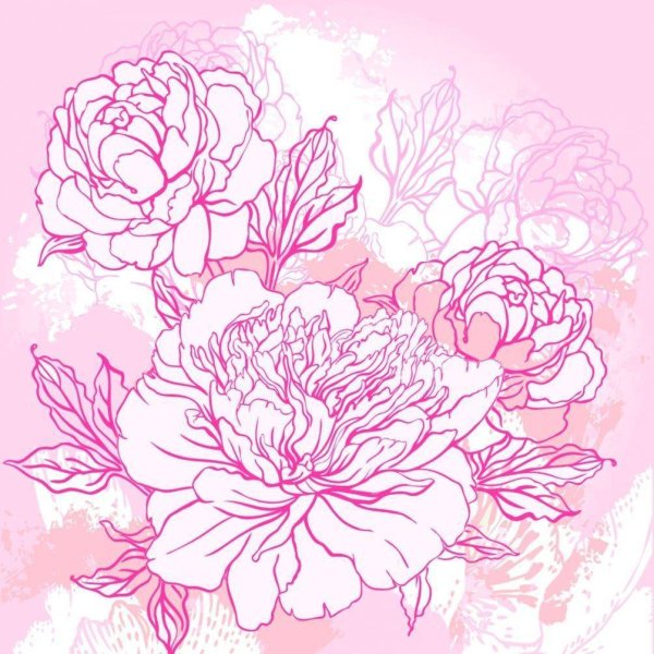 Фреска пионы, арт. Id135789