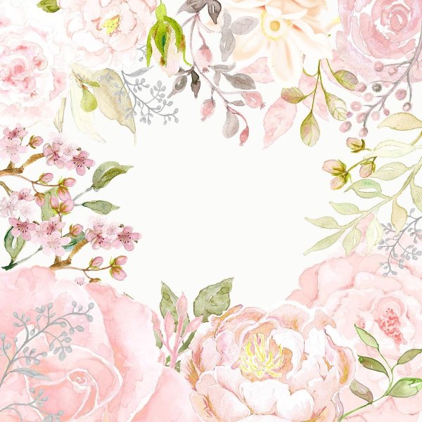 Нежные Акварельные цветы