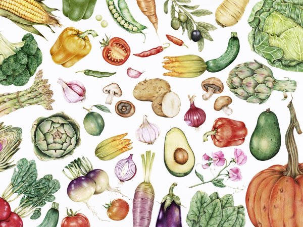 Паттерн из овощей