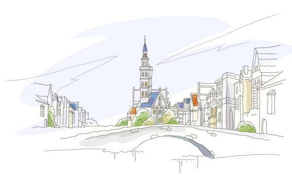 Векторный городской пейзаж