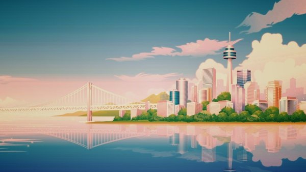 Мультяшный город