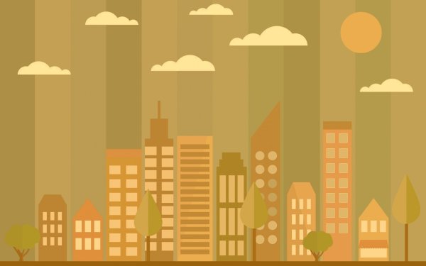 Векторный пейзаж город