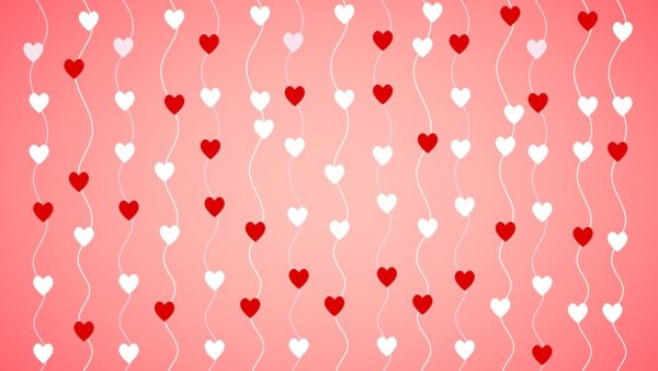 Красивый фон с сердечками