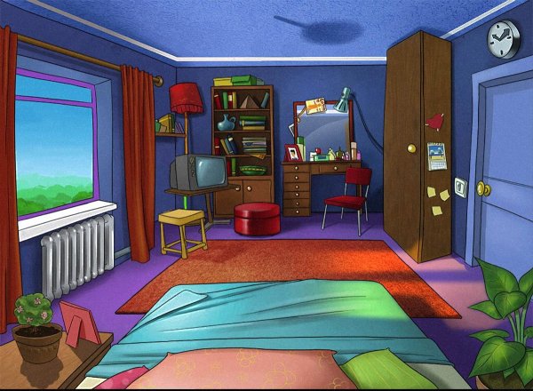 Комната в мультяшном стиле