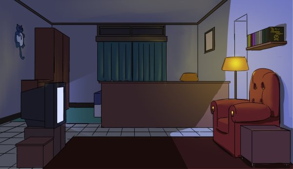 Фон комнаты мультяшный