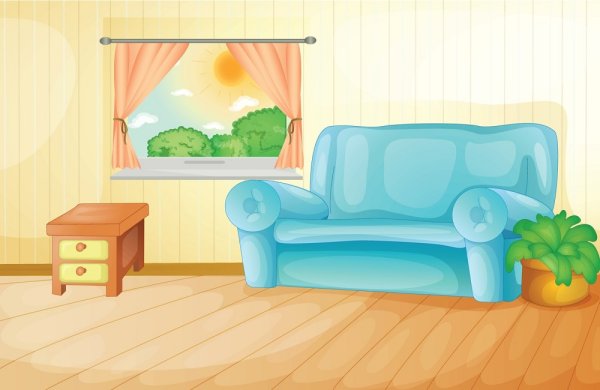 Пустая детская комната с мебелью