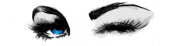 Красивые глаза на белом фоне