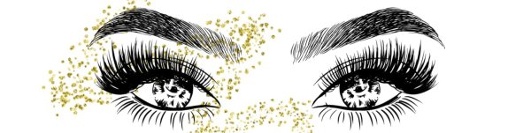 Ресницы на белом фоне