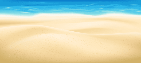 Песчаный пляж на прозрачном фоне