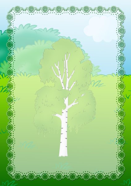 Рамка деревья для детей