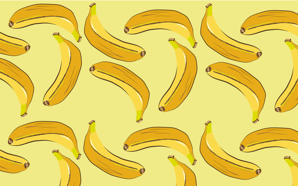 Банановый фон мультяшный