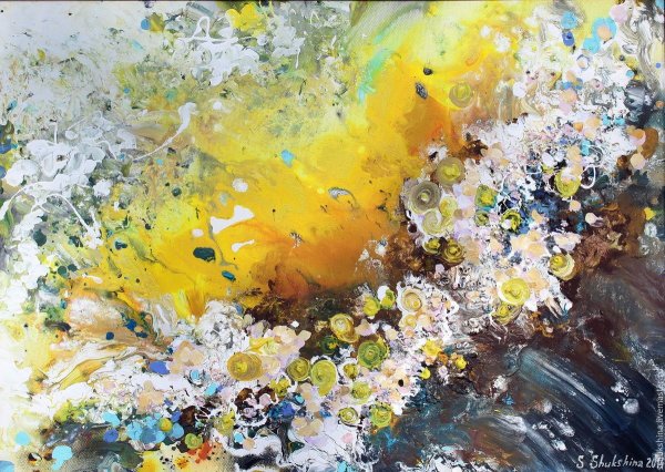 Абстрактная живопись акрилом