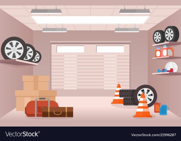 Нарисованный гараж изнутри