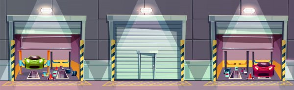 Гараж из мультика