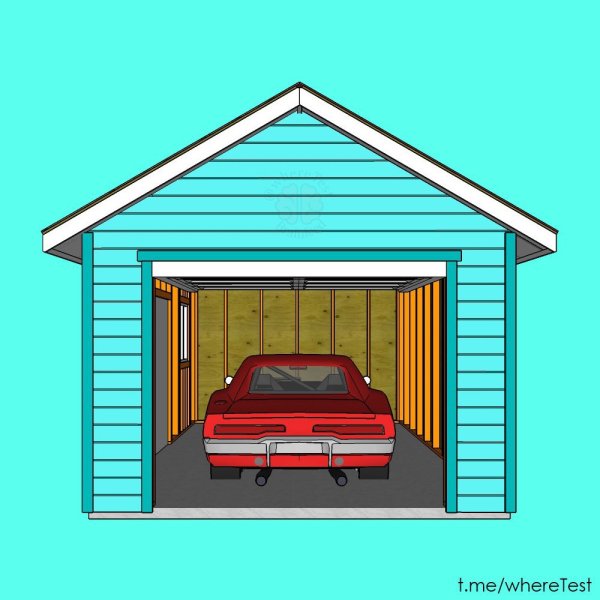 Мультяшный гараж для машин