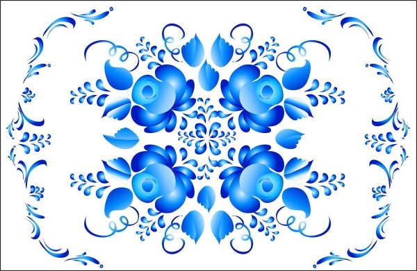 Орнамент гжельской росписи