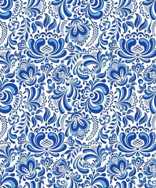 Роспись Гжель паттерн