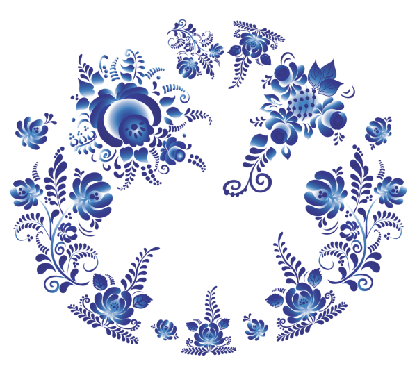 Орнаментная роспись Гжель