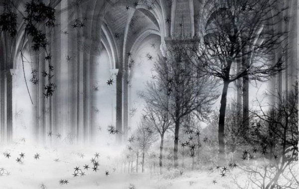 Готический зимний лес